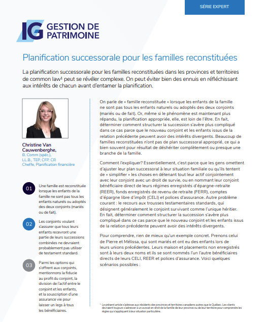 Whitepaper - Planification successorale pour les familles reconstituées